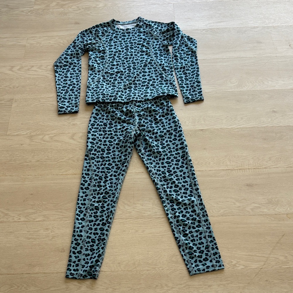 Lands' End Blue and Black Kids Pajama Set